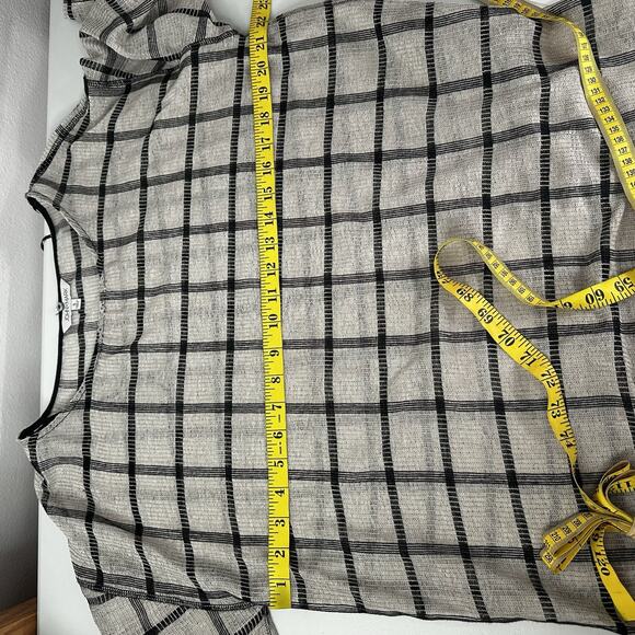 John Mark Shirt Top Womens Small Beige Boxy Knit Minimalist Casual Flowy - Picture 9 of 13